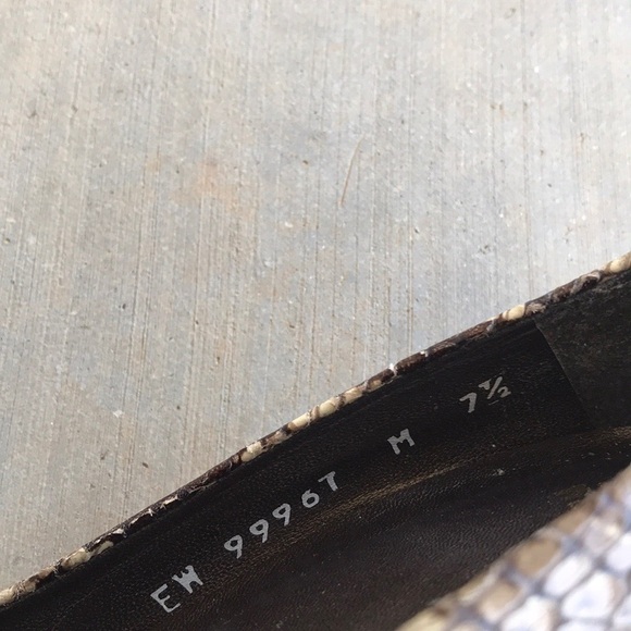 Stuart Weitzman Snakeskin Peep Toe Kitten Heels - Picture 4 of 8